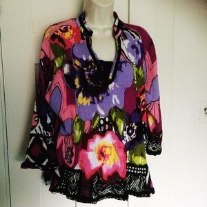 Christopher & Banks Multi-Colored Top.
